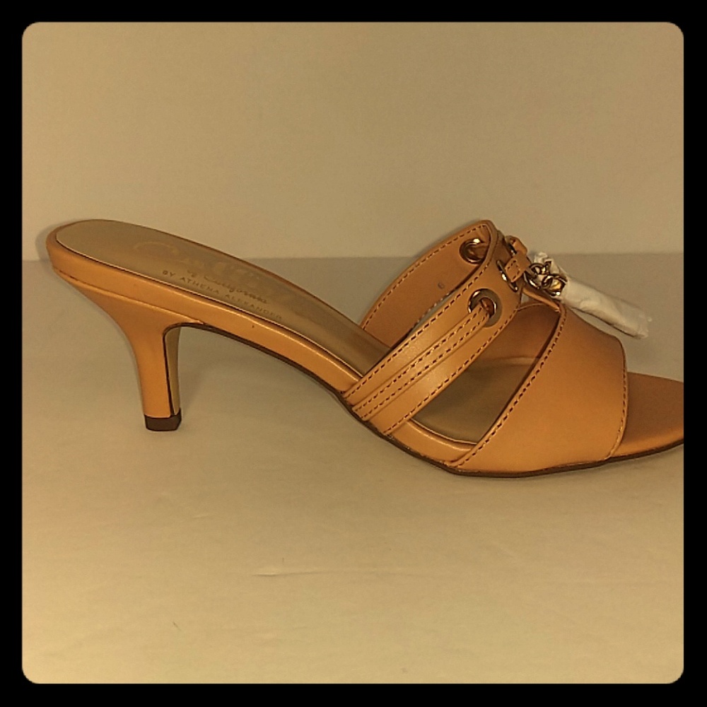 CALLISTO WOMENS JEANET OPEN TOE SLIDE SANDALS